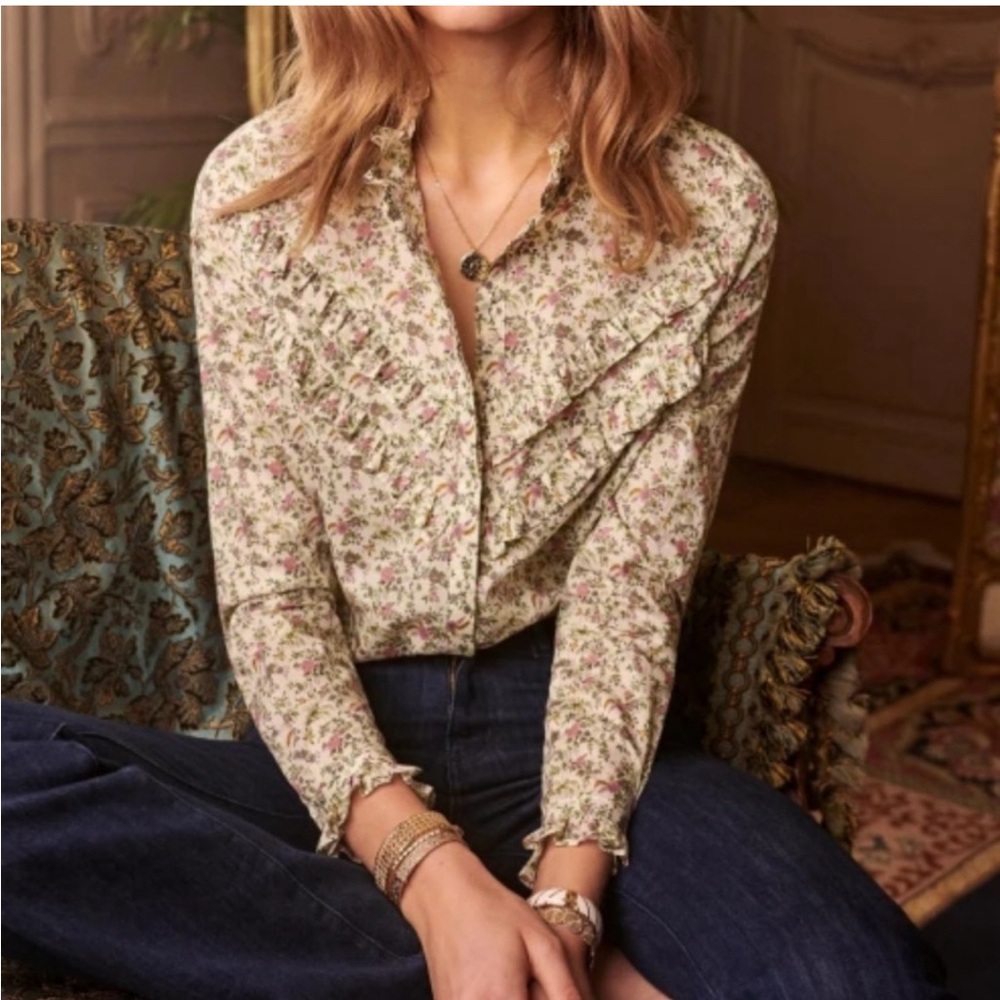 Sezane Rosa Top in size 38